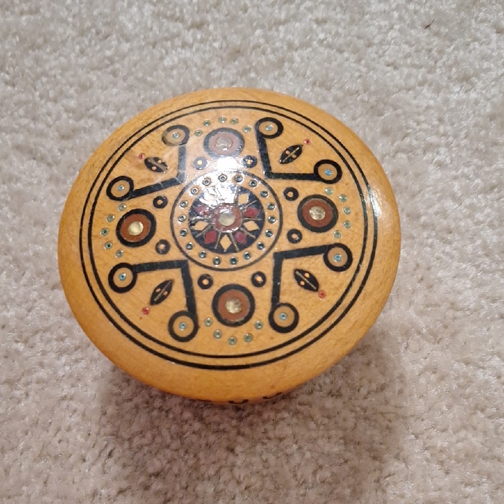 Handcrafted Wooden Jewelry Organizer Box - Tan